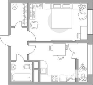 1-к квартира, вторичка, 39м2, 7/25 этаж