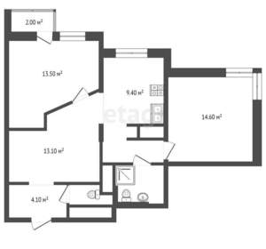 3-к квартира, вторичка, 63м2, 3/22 этаж