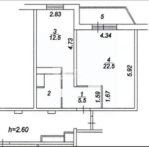 1-к квартира, вторичка, 47м2, 24/25 этаж
