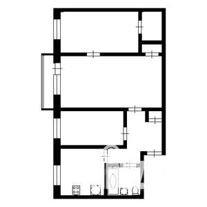 3-к квартира, вторичка, 56м2, 1/9 этаж