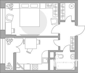 1-к квартира, вторичка, 36м2, 5/25 этаж