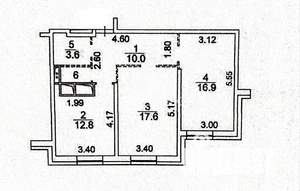 2-к квартира, вторичка, 63м2, 2/25 этаж