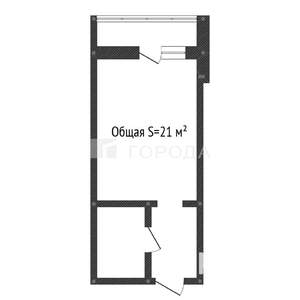 Студия квартира, вторичка, 21м2, 19/25 этаж