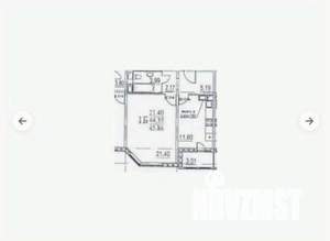 1-к квартира, вторичка, 44м2, 5/19 этаж