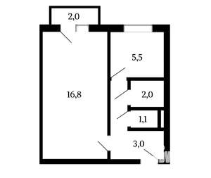 1-к квартира, вторичка, 29м2, 3/9 этаж
