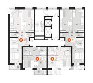 1-к квартира, вторичка, 34м2, 4/17 этаж