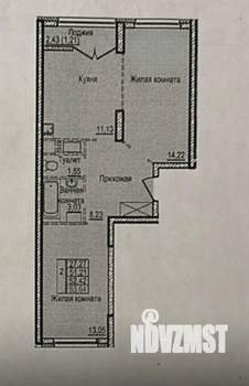 2-к квартира, вторичка, 51м2, 24/25 этаж
