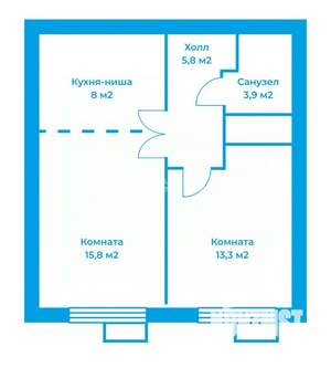 2-к квартира, вторичка, 47м2, 14/16 этаж