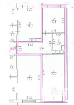 1-к квартира, вторичка, 39м2, 21/22 этаж