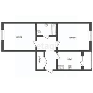 2-к квартира, вторичка, 56м2, 17/19 этаж