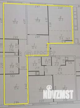 4-к квартира, вторичка, 74м2, 17/22 этаж