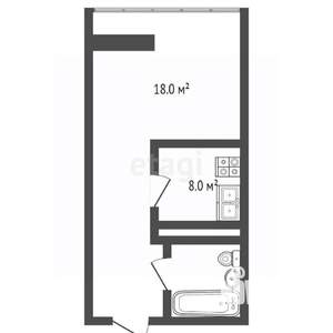 1-к квартира, вторичка, 38м2, 14/18 этаж