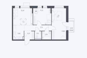 3-к квартира, вторичка, 61м2, 15/17 этаж