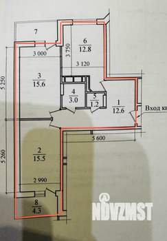 2-к квартира, вторичка, 65м2, 2/17 этаж