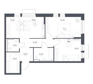 2-к квартира, вторичка, 62м2, 12/17 этаж