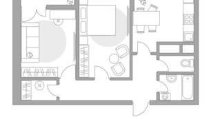 2-к квартира, вторичка, 54м2, 9/25 этаж