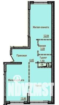 2-к квартира, вторичка, 50м2, 16/25 этаж