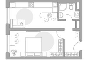 1-к квартира, строящийся дом, 40м2, 2/17 этаж