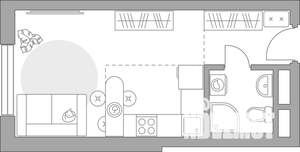 Студия квартира, вторичка, 23м2, 7/17 этаж