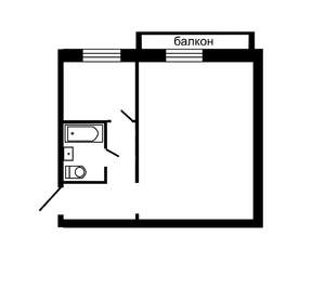 1-к квартира, вторичка, 31м2, 3/4 этаж