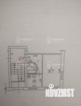 1-к квартира, вторичка, 30м2, 1/5 этаж
