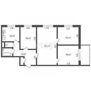4-к квартира, вторичка, 64м2, 3/5 этаж
