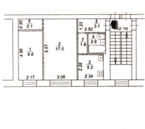 2-к квартира, вторичка, 42м2, 2/5 этаж