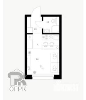 Студия квартира, вторичка, 20м2, 11/26 этаж
