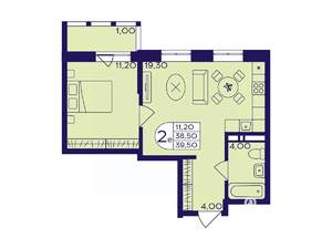 1-к квартира, вторичка, 40м2, 9/17 этаж