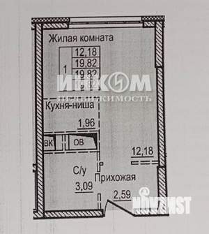 Студия квартира, вторичка, 20м2, 11/26 этаж