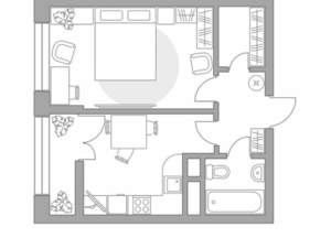 1-к квартира, вторичка, 38м2, 6/17 этаж