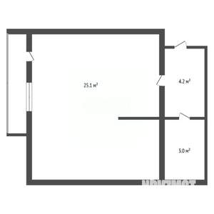 1-к квартира, вторичка, 32м2, 2/4 этаж