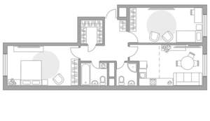2-к квартира, вторичка, 70м2, 7/17 этаж