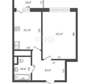 1-к квартира, вторичка, 40м2, 18/19 этаж