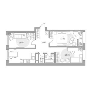 3-к квартира, вторичка, 70м2, 14/25 этаж