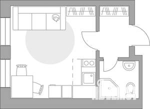 Студия квартира, вторичка, 24м2, 13/25 этаж