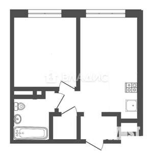 1-к квартира, вторичка, 36м2, 13/21 этаж