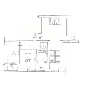 2-к квартира, вторичка, 46м2, 9/9 этаж