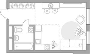 Студия квартира, вторичка, 29м2, 10/17 этаж