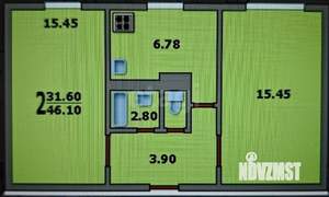 2-к квартира, вторичка, 46м2, 3/5 этаж
