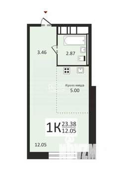 Студия квартира, вторичка, 23м2, 10/17 этаж