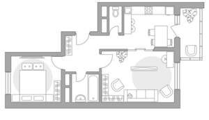2-к квартира, вторичка, 54м2, 16/17 этаж