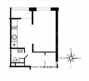 1-к квартира, вторичка, 38м2, 4/7 этаж