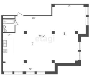 2-к квартира, вторичка, 97м2, 19/19 этаж