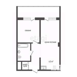 2-к квартира, вторичка, 64м2, 17/22 этаж