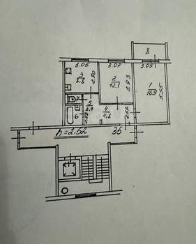 2-к квартира, вторичка, 52м2, 9/10 этаж