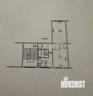 2-к квартира, вторичка, 45м2, 2/5 этаж