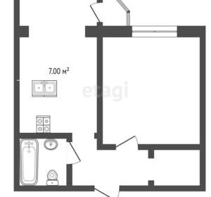 1-к квартира, вторичка, 45м2, 17/25 этаж