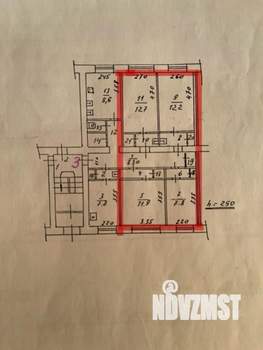 5-к квартира, вторичка, 84м2, 1/4 этаж