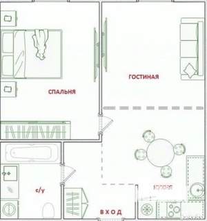 1-к квартира, сданный дом, 39м2, 9/25 этаж